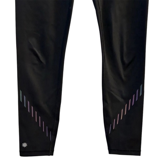Athleta Women's Spectrum Sonar Reflective 7/8 Leggings Size S Black Activewear - Picture 7 of 12